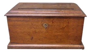 Arts and Crafts Letter Box in Golden Oak, 1880