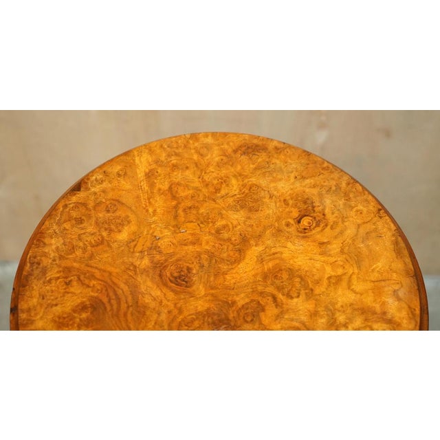 Victorian Burr Walnut Library Revolving Bookcase For Sale - Image 3 of 18