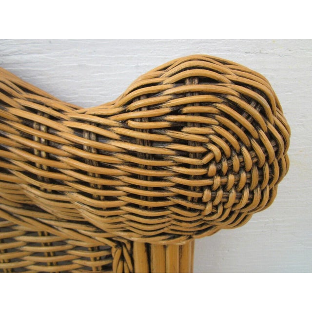 Asian 1980s Vintage Asian Style Bamboo Rattan Twin Headboard Honey Color For Sale - Image 3 of 12