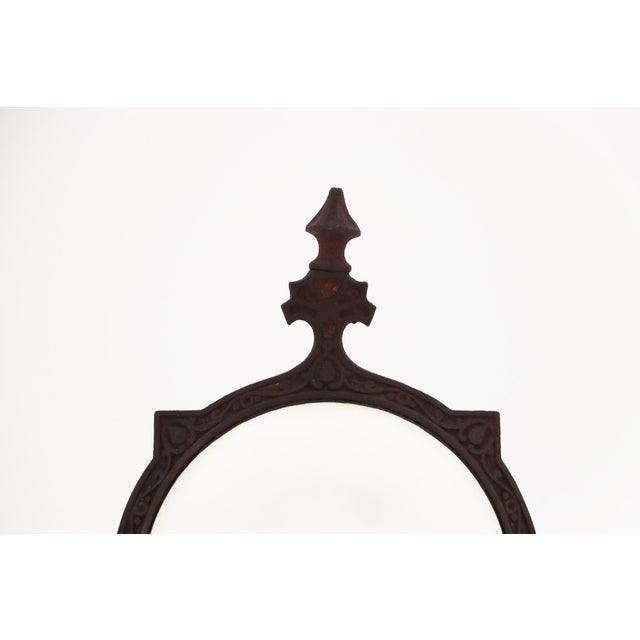 Exquisite Cast Iron Chamberstick With Porcelain Reflector, French, 19th Century For Sale - Image 9 of 17