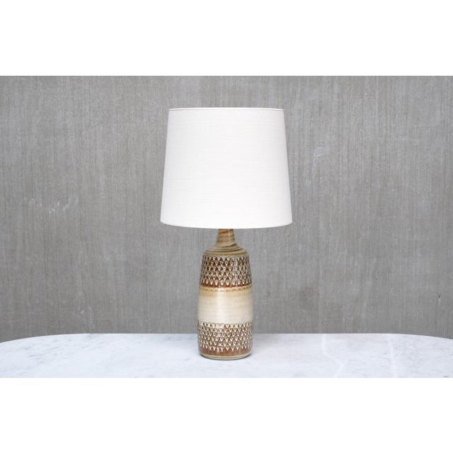 This rare, large table lamp was designed by Einar Johansen and produced by Søholm Stentøj in Denmark in the 1960s. Søholm...