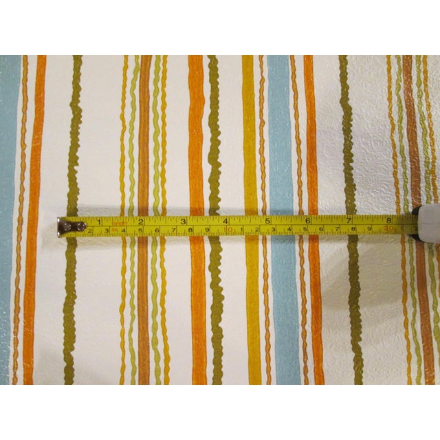 1970s United DeSoto Vintage 1970s Striped Motif Wallcovering For Sale - Image 5 of 11