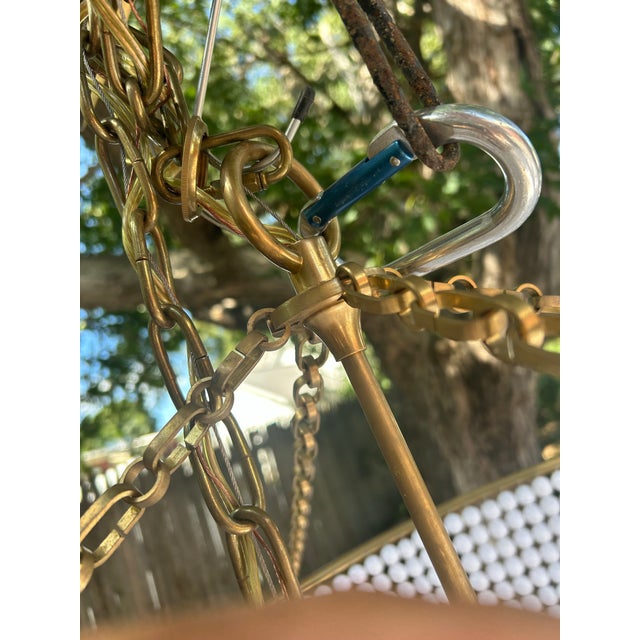 Visual Comfort Signature Aerin "Jacqueline" Unused Two-Tier Chandelier - Antique Brass & White Acrylic For Sale - Image 11 of 12