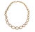 Mid-Century Modern 14k Yellow Gold Textured Oval Link Necklace For Sale - Image 3 of 7