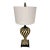 Vintage Art Deco Yellow & Black Checkered or Chevron Pattern Lamp For Sale