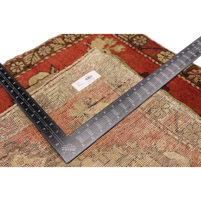 Mid 20th Century Vintage Turkish Yastik Rug - 02'04 X 02'04 For Sale - Image 5 of 8