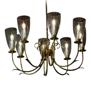 Brass Chandelier by Norman Grag, Manton, California