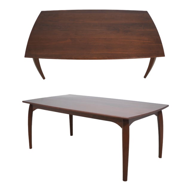 Mid Century Modern Walnut Dining Table For Sale