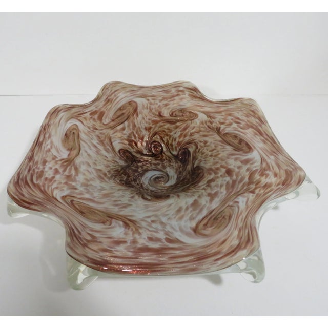 Italian Fratelli Toso Copper Aventurine Bowl For Sale - Image 3 of 8