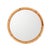 Tan Mid-Century Italian Round Mirror with Double Bamboo and Cane Frame, 1970s For Sale - Image 8 of 16