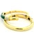 Estate Pair of 18K Yellow Gold Coral, Green Onyx & Diamond Bangle Bracelets For Sale - Image 15 of 18