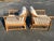 White 1970s Boho Chic Bamboo and Rattan Lounge Chairs in McGuire Style For Sale - Image 8 of 18