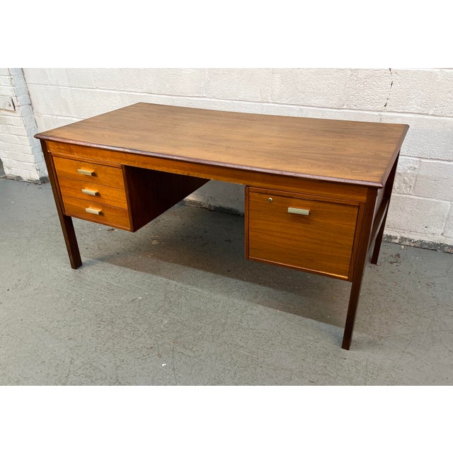 Farstrup Mid 20th Century Farso Stolefabrik for Maurice Villency Mid Century Danish Teak Desk For Sale - Image 4 of 18