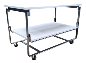 Space Age Flat Steel Bar Cart attributed to Horst Brüning for Kill International, 1960s