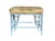 Metal Chinese Chippendale Style Bench in Thibaut For Sale - Image 7 of 10