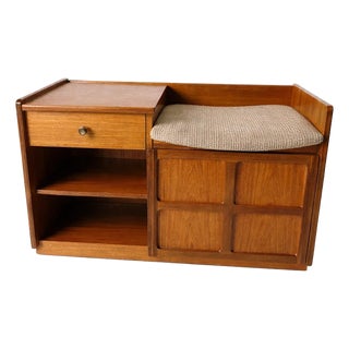 Mid-Century Modern Teak Telephone Bench from Nathan Furniture, 1960s For Sale