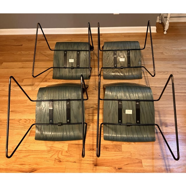 Vintage Worden Bent Plywood Stackable Chairs - Set of 4 For Sale - Image 4 of 10