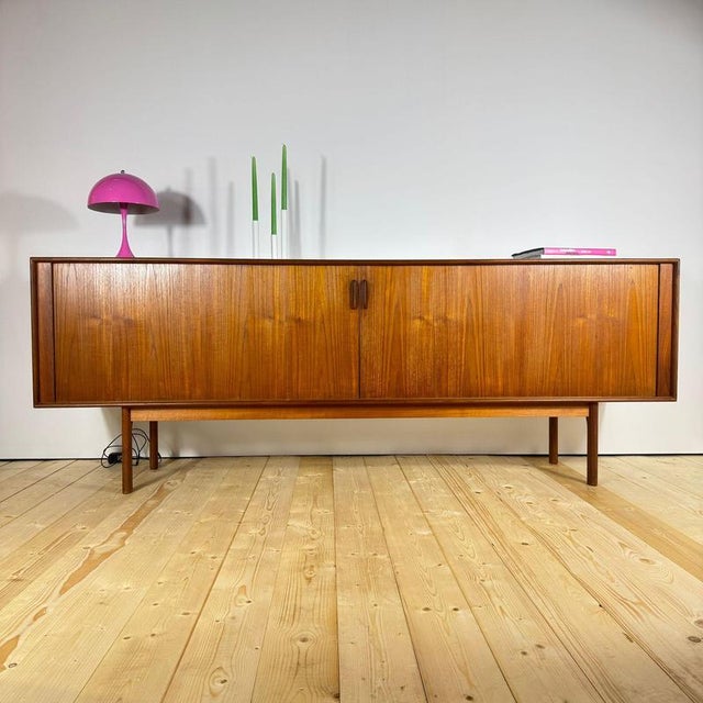 Brown Danish Teak Sideboard by Henning Kjaernulf for Bruno Hansen, 1960s For Sale - Image 8 of 8