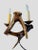 Antler wall sconce with switch on cord. Made with roe deer antlers. Candle covers over sockets.