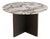 Round Dining Table in White Arabescato Vagli Marble and Smoked Oak by Lebanto For Sale