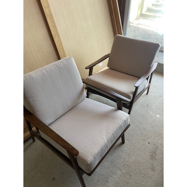 1970s Mid Century Modern Teak Chairs For Sale - Image 10 of 11
