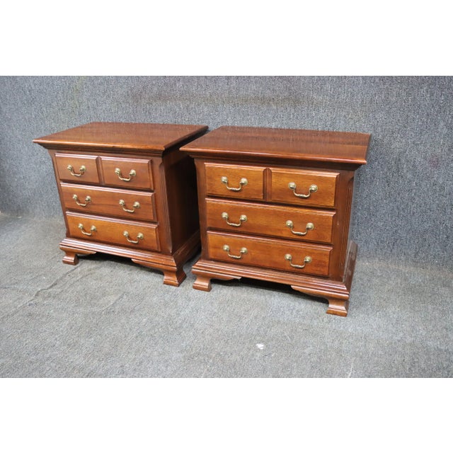 Kincaid Mahogany Nightstands-Pair For Sale In Philadelphia - Image 6 of 10