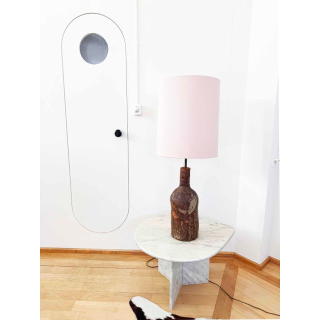 Brutalist Postmodern Mid-Century Modern Ceramic Handmade Lamp 70s, 3 Lights For Sale - Image 6 of 10