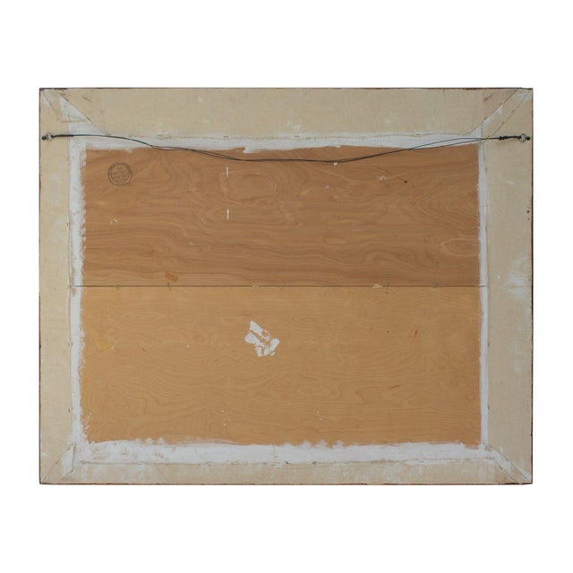 Unique Large Vintage Maxwell Pochoir Relief Painting by Paul Maxwell, 60" X 48" For Sale - Image 11 of 16