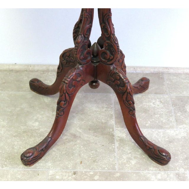 Antique Rococo Revival Carved Mahogany Occasional Table For Sale - Image 4 of 6