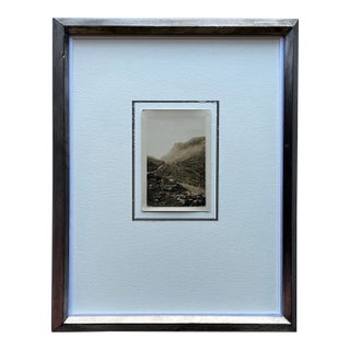 Mountain Landscape, Dated 1921, Vintage Framed Photograph - Unknown Artist For Sale