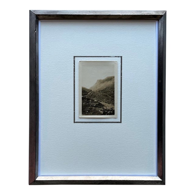 Mountain Landscape, Dated 1921, Vintage Framed Photograph - Unknown Artist For Sale