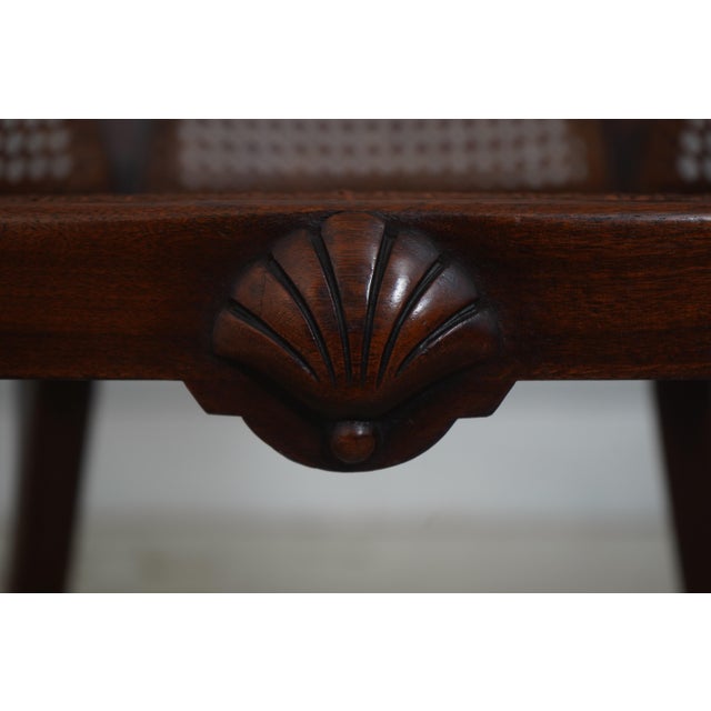 Vintage French Carved Cane Tub Chair For Sale - Image 16 of 18