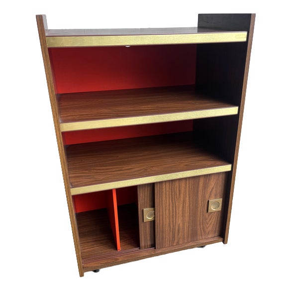 Modern Stereo Cabinet on Wheels, 1970s For Sale