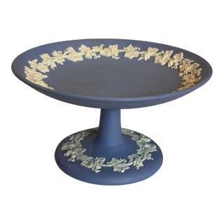 Vintage Wedgwood Pale Blue Jasperware Sacrifice Collection – Pedestal Candy Bowl, C. 1950s For Sale