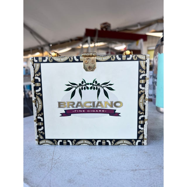 Vintage Cigar Box Purse Beaded Mai Tai For Sale - Image 4 of 8