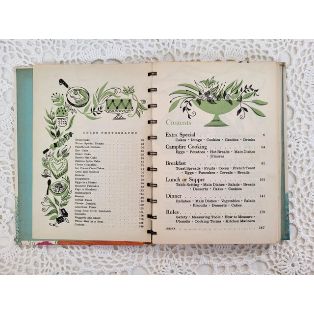 A 1950s Betty Crocker’s Cook Book for Boys & Girls. A lovely piece of Americana and perfect displayed in a farmhouse...