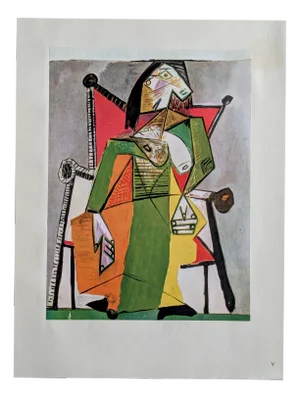 Pablo Picasso, Portrait, Color Offset Lithograph on Pur de Marais Fil Paper, 1943
