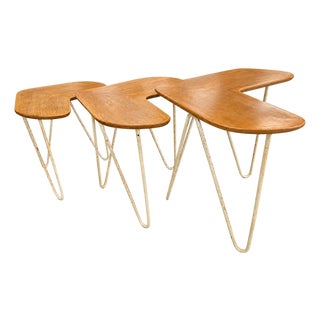 Nesting Tables by Jacques Hitier, 1952, Set of 3 For Sale