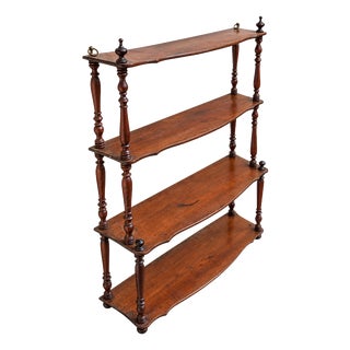 French Napoleon III Wall Shelf in Turned Wood, 1880 For Sale
