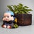 Decorative vintage Japanese Fukusuke money box, made of painted ceramic and dating from the 1960s. Dimensions: height 20...