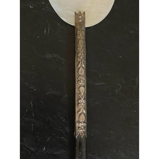 Antique Hand Crafted Mother of Pearl Serving Utensils For Sale - Image 4 of 8
