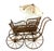 Victorian Museum-Quality Late 19th-Century Victorian Wicker Baby Carriage With Original Parasol For Sale - Image 3 of 12