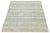 Aqua Modern Abstract Plaid Wool Area Rug in Pastel Aqua, Sage & Warm Terracotta 9x12 For Sale - Image 8 of 12