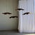 Brutalist Large Flat Wavy Leaf-Shaped Teak Pendant Light with Floral Design For Sale - Image 3 of 11
