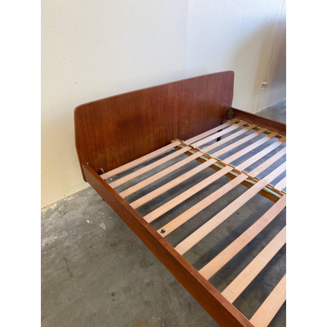 Wood Vintage Danish Teak Full Size Bed Frame – Mid-Century Modern Scandinavian Platform Bed 1960s For Sale - Image 7 of 10