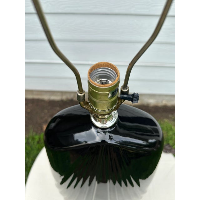 Art Deco Black Ceramic Large Table Lamp For Sale - Image 12 of 12