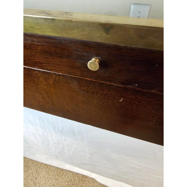 Late 19th Century Antique Late 19th Century Countertop Campaign Style Display Case For Sale - Image 5 of 8