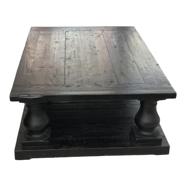 Restoration Hardware Black Trestle Table Chairish