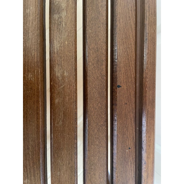 Vintage Mid Century Modern Yugoslavian Beech Wood Slat Coffee Table Bench MCM For Sale - Image 10 of 12