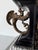Black Antique Ansonia “Belgium” Mantel Clock With Gargoyle Mounts, Claw Feet & Original Key For Sale - Image 8 of 17